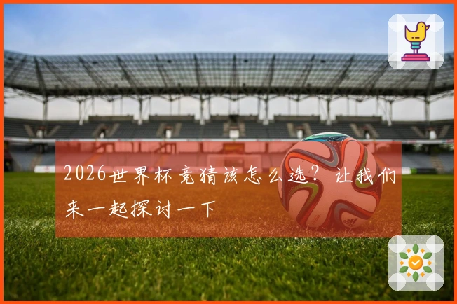 2026世界杯竞猜该怎么选？让我们来一起探讨一下